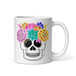 Flower Skull Coffee Mug - Muerto Loco