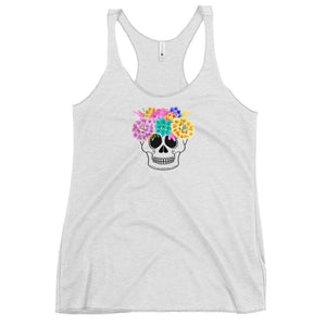 Flower Skull Tank Top - Muerto Loco