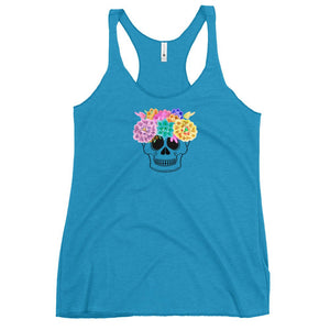 Flower Skull Tank Top - Muerto Loco