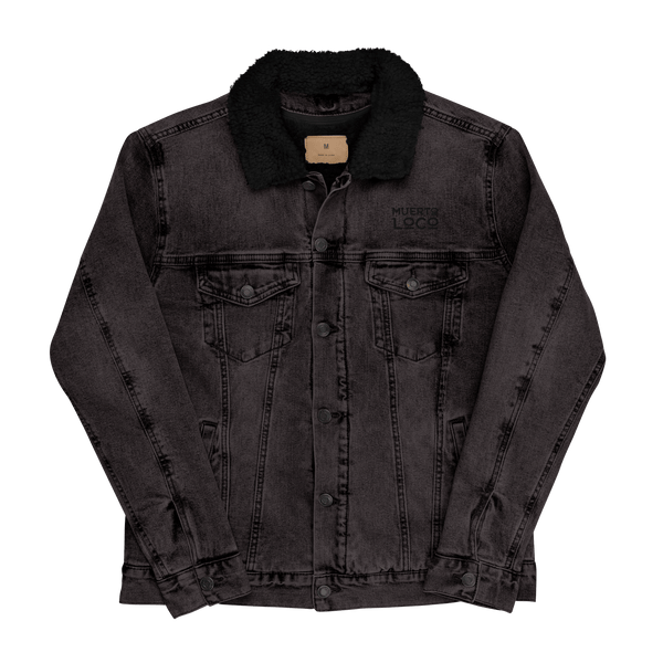 Embroidered Denim Sherpa Jacket - Muerto Loco