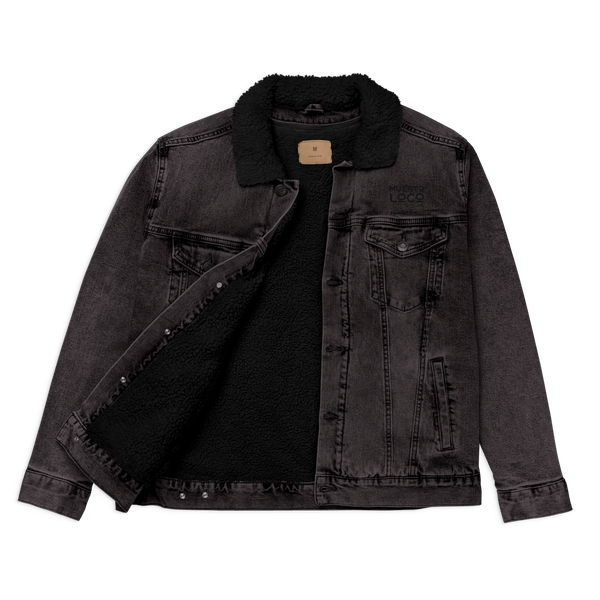 Embroidered Denim Sherpa Jacket - Muerto Loco